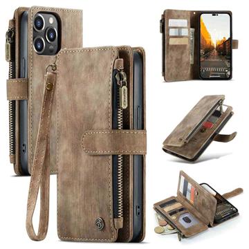 Caseme C30 Multifunctionele iPhone 14 Pro Max Portemonnee Hoesje - Bruin