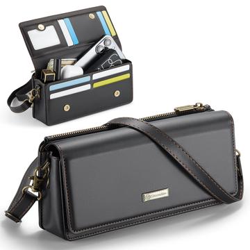 Caseme Me30 3-in-1 Crossbody Telefoontas - 4"-7.5" - Zwart