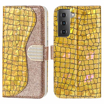 Croco Bling Serie Samsung Galaxy S21 FE 5G Wallet Case