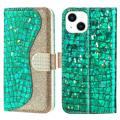 Croco Bling Serie iPhone 14 Plus Portemonnee Hoesje - Groen