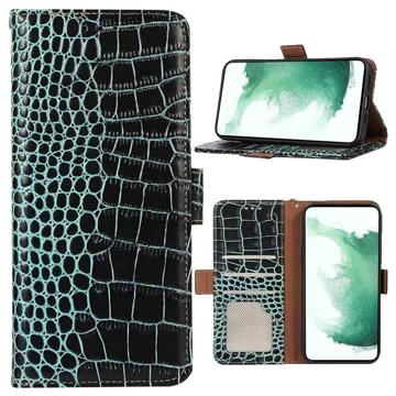 Crocodile Series Motorola Moto S30 Pro Wallet Leren Hoesje met RFID - Groen