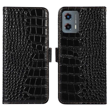 Motorola Moto G (2023) Crocodile Series Wallet Leren Hoesje met RFID