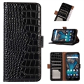 Crocodile Series Nokia G22 Wallet Leren Hoesje met RFID - Zwart