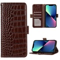 Crocodile Series iPhone 13 Wallet Leren Hoesje met RFID