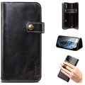 Denior Vintage Series iPhone 13 Wallet Leren Hoesje