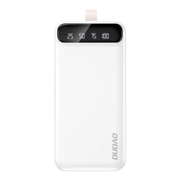 Dudao K8s+ Power Bank 30000mAh - 2x USB / USB-C, LED Licht - Wit