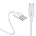 Dudao L1T USB-A / USB-C kabel - 3A, 1m - Wit