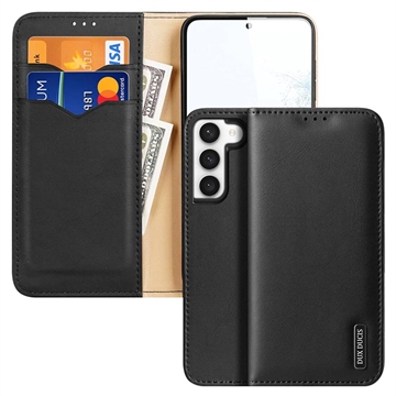 Dux Ducis Hivo Samsung Galaxy S23+ 5G Wallet Leren Hoesje - Zwart