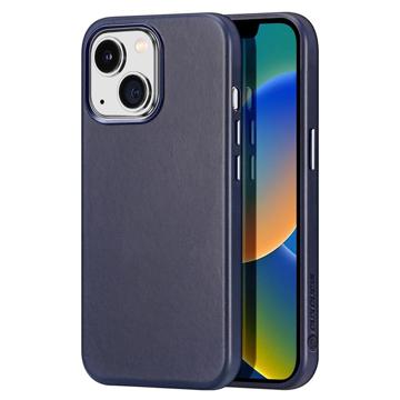 Dux Ducis Naples iPhone 14 Plus Leder Bekleed Hoesje - Blauw