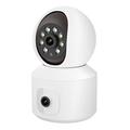 ESCAM QF010 2x2MP Dual Lens Bewegingsdetectie WiFi Camera Two-Way Voice Camera Ondersteuning Cloud Opslag - EU Stekker