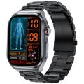 ET585 Smartwatch met AMOLED-scherm met ECG, SOS noodoproep - Zwart