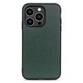 Elegante iPhone 14 Pro Leren Hoesje - Groen