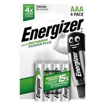 Energizer Recharge Power Plus oplaadbare R03/AAA batterijen 700mAh - 4 stuks.