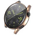 Enkay Huawei Watch GT 3 Cover met Glazen Screenprotector - 46mm - Rose Gold