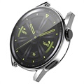 Enkay Huawei Watch GT 3 Cover met Glazen Screenprotector - 46mm - Zilver