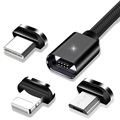 Essager 3-in-1 Magnetische Kabel - USB-C, Lightning, MicroUSB - 3m