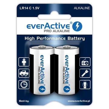 EverActive Pro LR14/C Alkaline batterijen 8000mAh - 2 stuks.