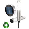 FDTwelve Waterbestendige LED Solar Tuinlamp - 56.5cm (Geopende verpakking - Bevredigend) - Zilver