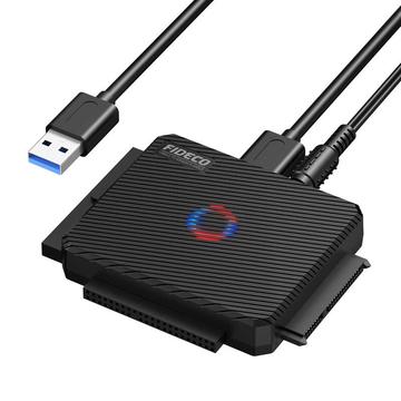 Fideco PL03 USB 3.0 naar HDD/SSD-adapter - Zwart