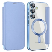 Samsung Galaxy A35 Flip hoesje met kaartsleuf - MagSafe compatibel - Blauw