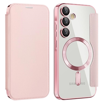 Samsung Galaxy A35 Flip hoesje met kaartsleuf - MagSafe compatibel - Roze