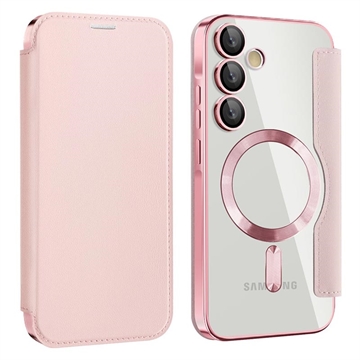 Samsung Galaxy A55 Flip hoesje met kaartsleuf - MagSafe compatibel - Roze