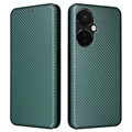 OnePlus Nord CE 3 Lite/N30 Flip Hoesje - Koolstofvezel - Groen