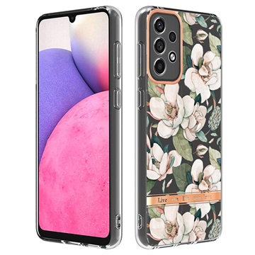 Flower Series Samsung Galaxy A33 5G TPU Hoesje - Groene Gardenia