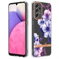 Flower Series Samsung Galaxy A33 5G TPU Hoesje - Paarse Begonia