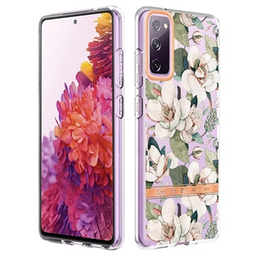 Flower Series Samsung Galaxy S20 FE TPU Hoesje - Groene Gardenia