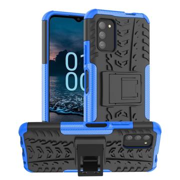 Anti-Slip Nokia G100 Hybride Hoesje met Standaard - Blauw / Zwart