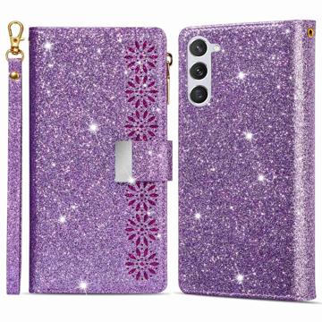 Starlight Series Samsung Galaxy S23 5G Portemonnee Hoesje - Paars