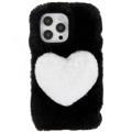 Plush Heart iPhone 14 Pro TPU Hoesje - Zwart