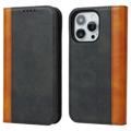 Elegance Series iPhone 14 Pro Max Wallet Case - Zwart / Geel