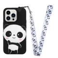 Cartoon Design iPhone 14 Pro Max TPU Hoesje met Ritssluiting - Panda