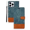 Two-Tone iPhone 14 Pro Portemonnee Hoesje - Blauw