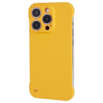 iPhone 14 Pro Max Frameloze Plastic Hoesje - Geel