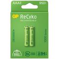 GP ReCyko 1000 Oplaadbare AAA Batterijen 950mAh - 2 stuks.