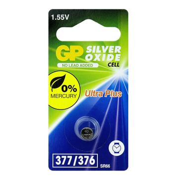 GP Ultra Plus zilveroxide 377/SR66 knoopcelbatterij