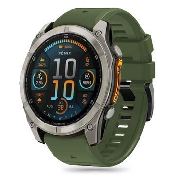 Garmin Fenix 5/6/6 Pro/7/8/E Tech-Protect siliconenlijnband - 47mm - Militair groen