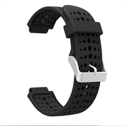 Garmin Forerunner 220/230/235/620/630/735 Soft Siliconen Band - Zwart