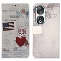 Honor 90 Glam Series Portemonnee Hoesje - Kat