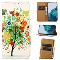 Glam Series Sony Xperia 10 IV Portemonnee Hoesje - Bloeiende Boom / Colorful