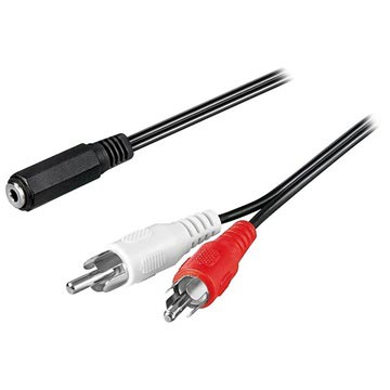 Goobay 3.5mm Vrouwelijke / 2x RCA Mannelijke Audio Kabel - 1.4m