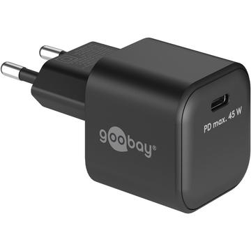 Goobay GaN Nano PD USB-C Oplader 45W - Zwart