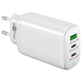 Goobay Multiport Snellader - 65W, 2x USB-C, USB-A - Wit