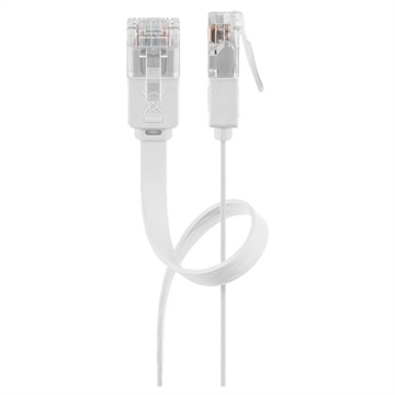 Goobay RJ45 U/UTP CAT 6 Platte Netwerkkabel - 7m - Wit