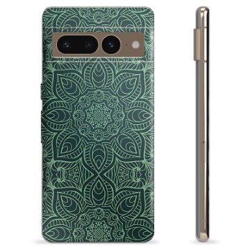 Google Pixel 7 Pro TPU-hoesje - Groene Mandala