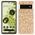 Google Pixel 8a Glitter Series Hybrid Hoesje - Goud