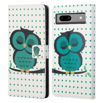 Google Pixel 8a Style Series Portemonnee Hoesje - Uil